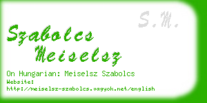 szabolcs meiselsz business card